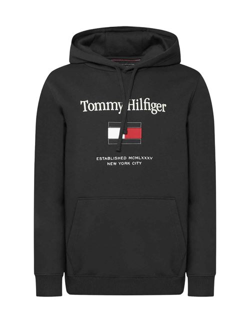Felpa con cappuccio con logo ricamato Tommy Hilfiger | MW0MW42735BDS